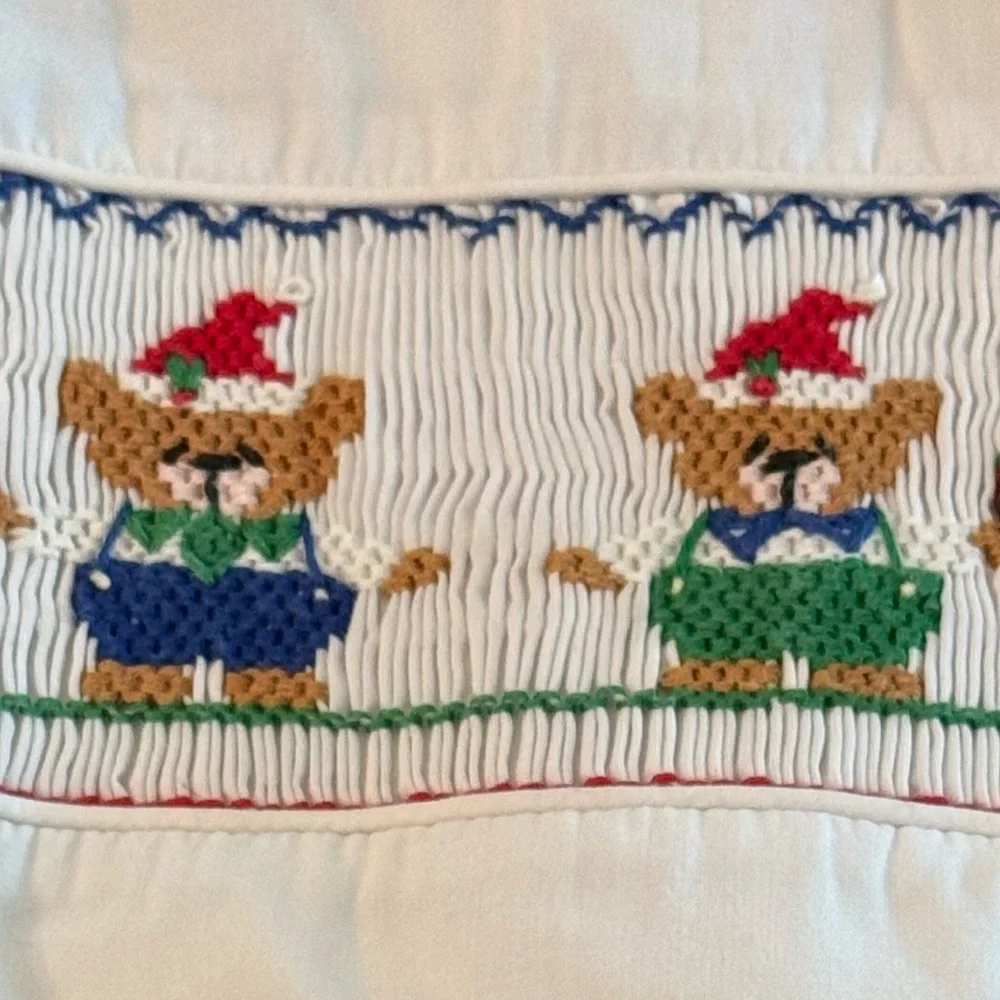 Anavini Boys Christmas Smocked Shirt w/ Red Christmas Tartan Shorts Set- size 4T - Picture 4 of 9